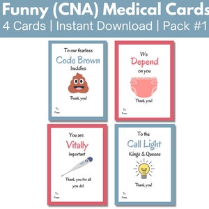 Funny Medical Cards for Doctors, Nurses, CNA, PA, NP, Physical Therapy | Medical & Hospital Staff Appreciation Gifts | Pharmacists