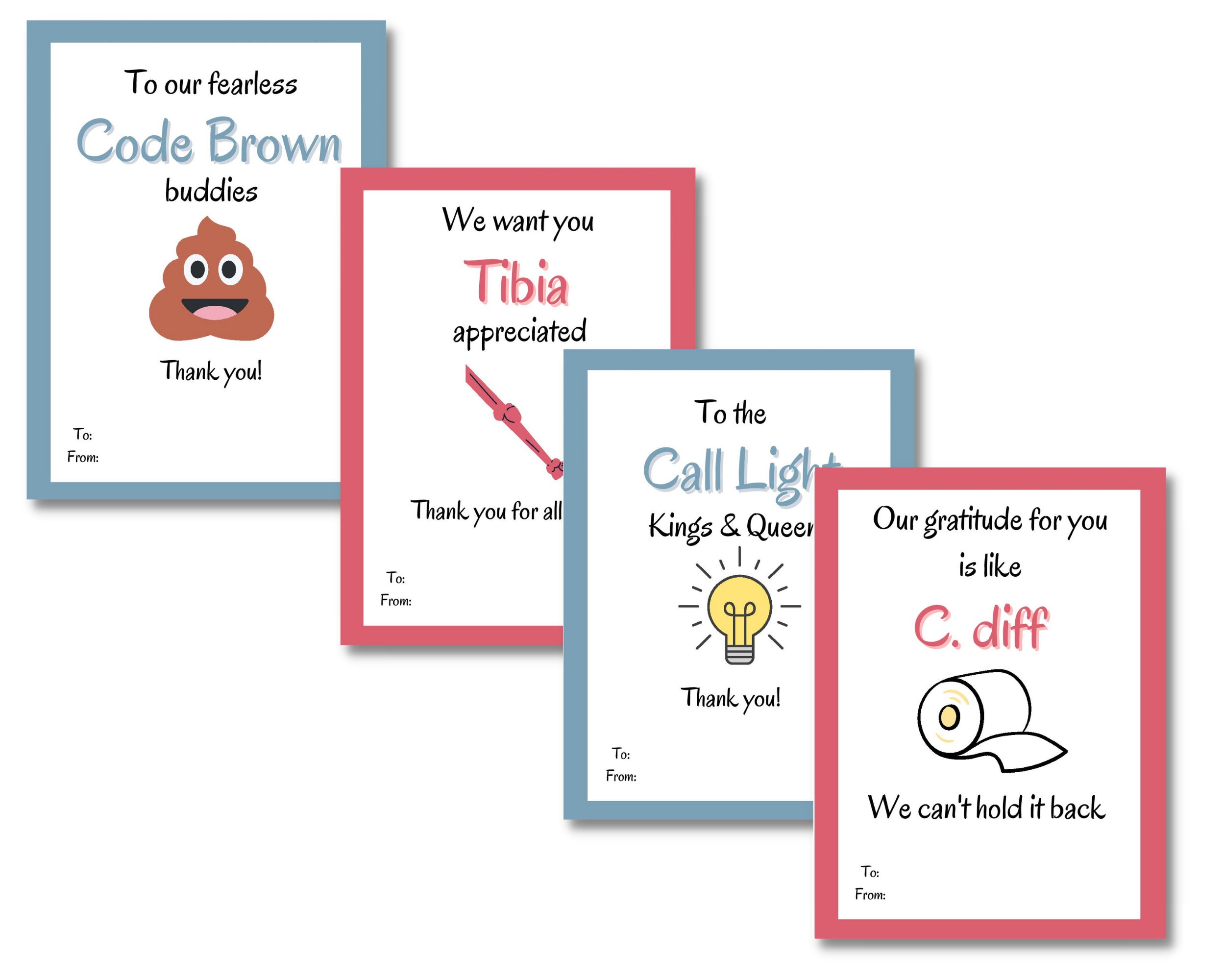 Funny Medical Appreciation Cards for Doctors, Nurses, CNA, PA, NP