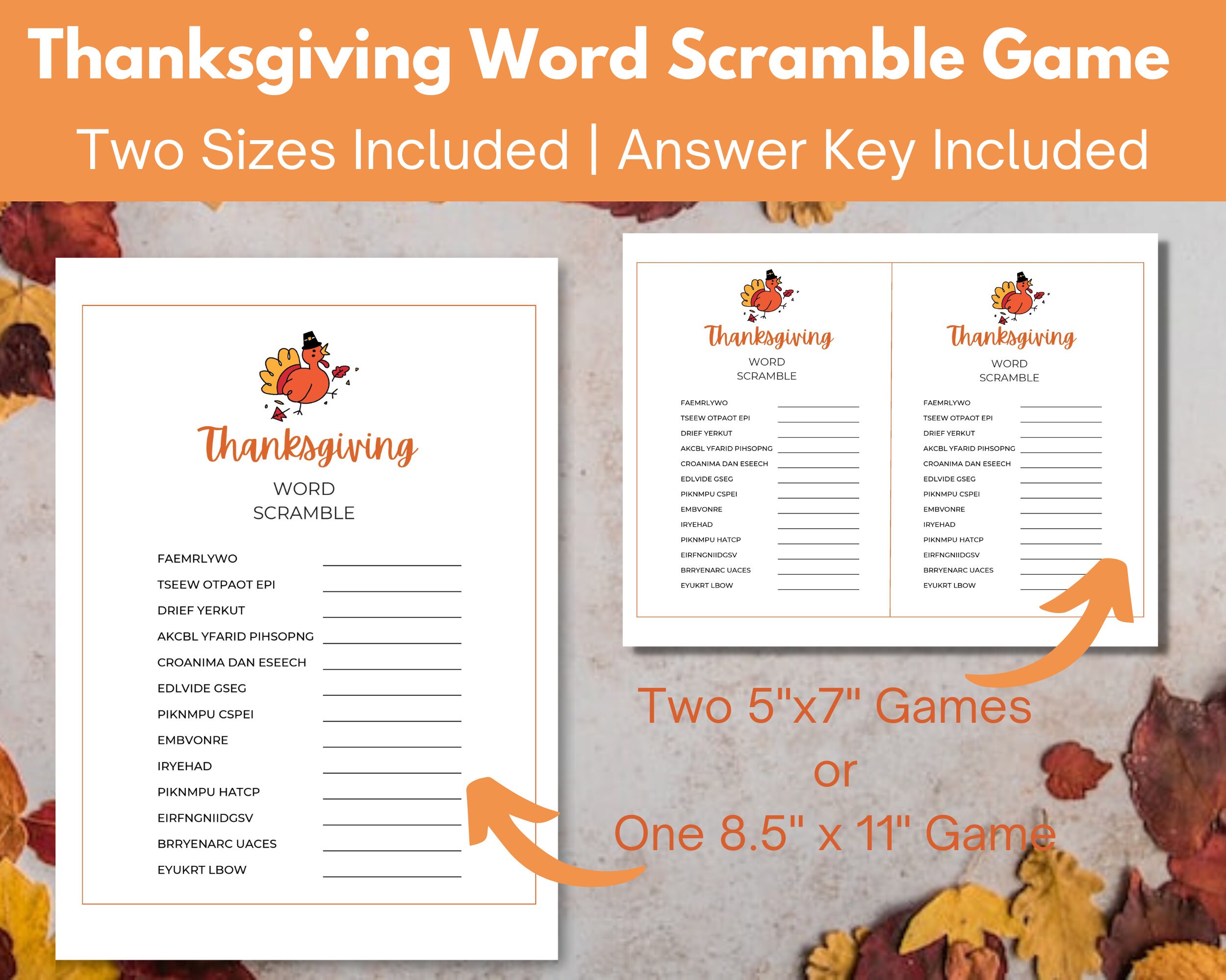 Thanksgiving Game Bundle Scavenger Hunt This or That - Etsy