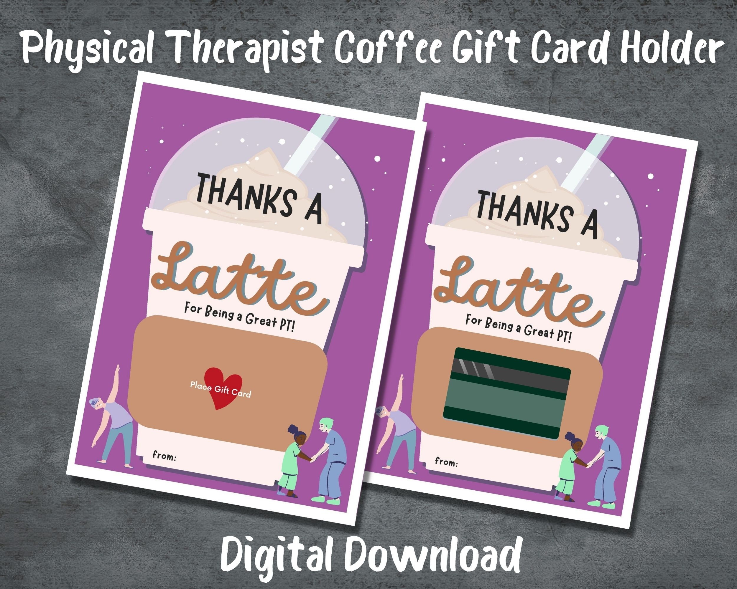 Physical Therapist Thank You Gift Coffee Gift Card Holder - Etsy Canada
