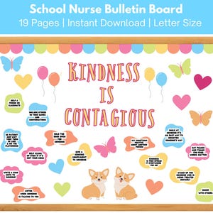 School Nurse Bulletin Board, Teacher Bulletin Board Kit, School Nurse Office & Medical Clinic Decor, Mental Health Awareness Bulltin Board