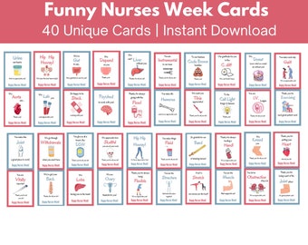 Nurses Week Printable Gift Tags, Nurses Week Funny Medical Cards, Nurse Appreciation Week, Nurses Week Gifts, RN Thank You