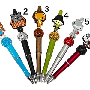 WIZARD OF OZ Silicone Focal Beads DIY pens keychains Dorothy Lion Tinman  Witch +