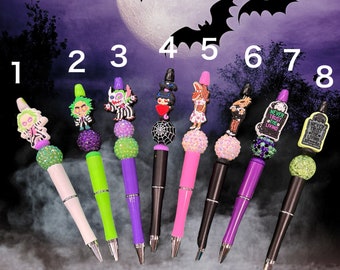 Beetle beadable pens writing instrument black ink stationary school supplies teacher movie fan writer student Halloween gift