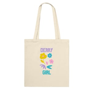Derry Girl Cute Spring Summer Floral Pastell Bunt Gedruckt Hell Klassische Einkaufstasche