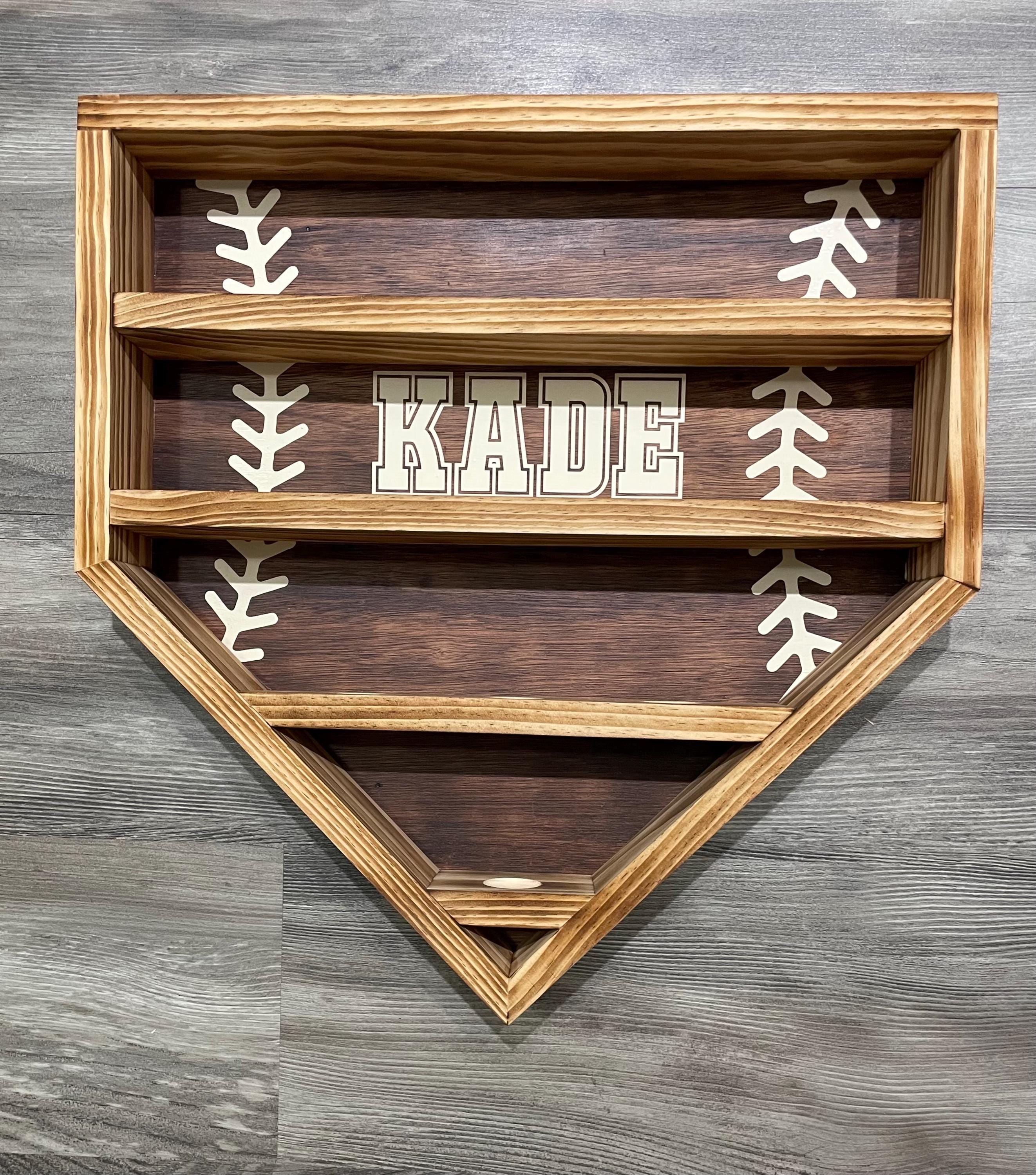 Baseball Display - Holds 19 Baseballs. Rustic Finish and Rustic ...