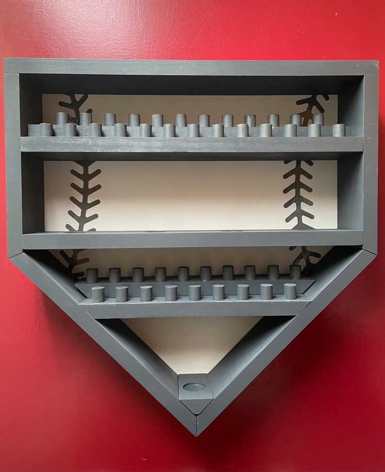 Display Racks For Softball Rings Slate Softball and Ring Display Holds 44 Rings/medals and 9 Softballs ...