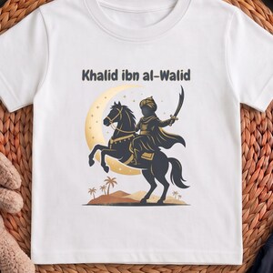 Khalid ibn al-Walid T-Shirt, Youth Islamic History Shirt, Muslim Warrior Tee, Sword of Allah Apparel, Boys Islamic Gift
