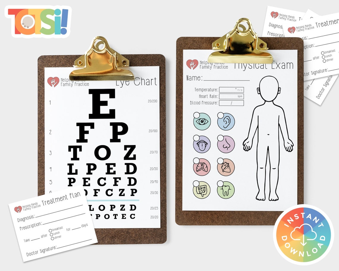Helping Hands Doctor Form Set INSTANT DOWNLOAD Kids - Etsy