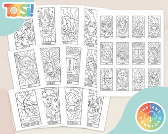 Vintage Zodiac Sign Coloring Page Activity Bundle | INSTANT DOWNLOAD | Astrology, Celestial, Tarot Card, Kid, Toddler, Daycare, Adult, Class