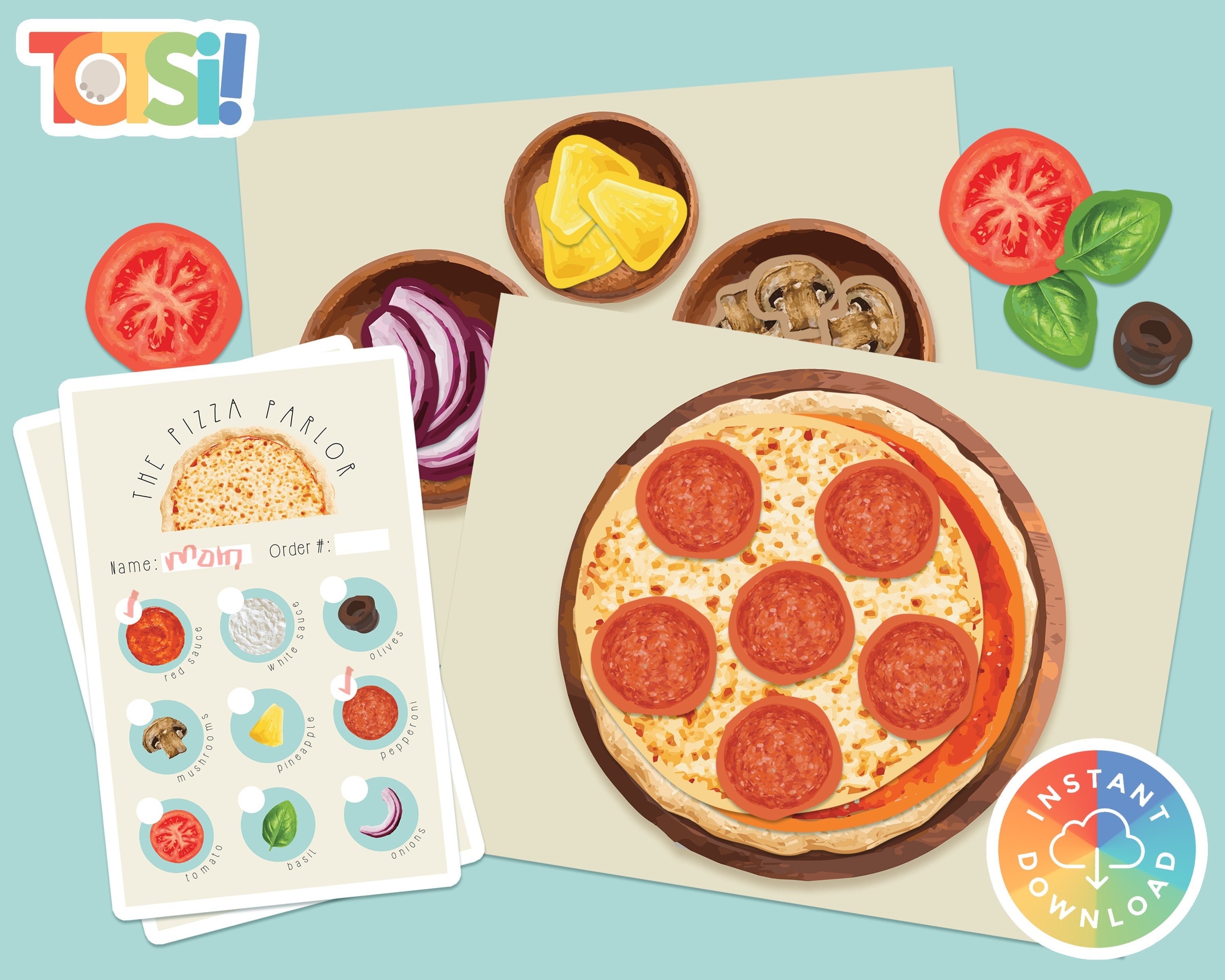 Cheers 1 Set Simulation Pizza 3D Forme Réaliste Portable Pizza Party Fast  Food Tranches Couper Jouer Jouet Alimentaire pour La Maternelle