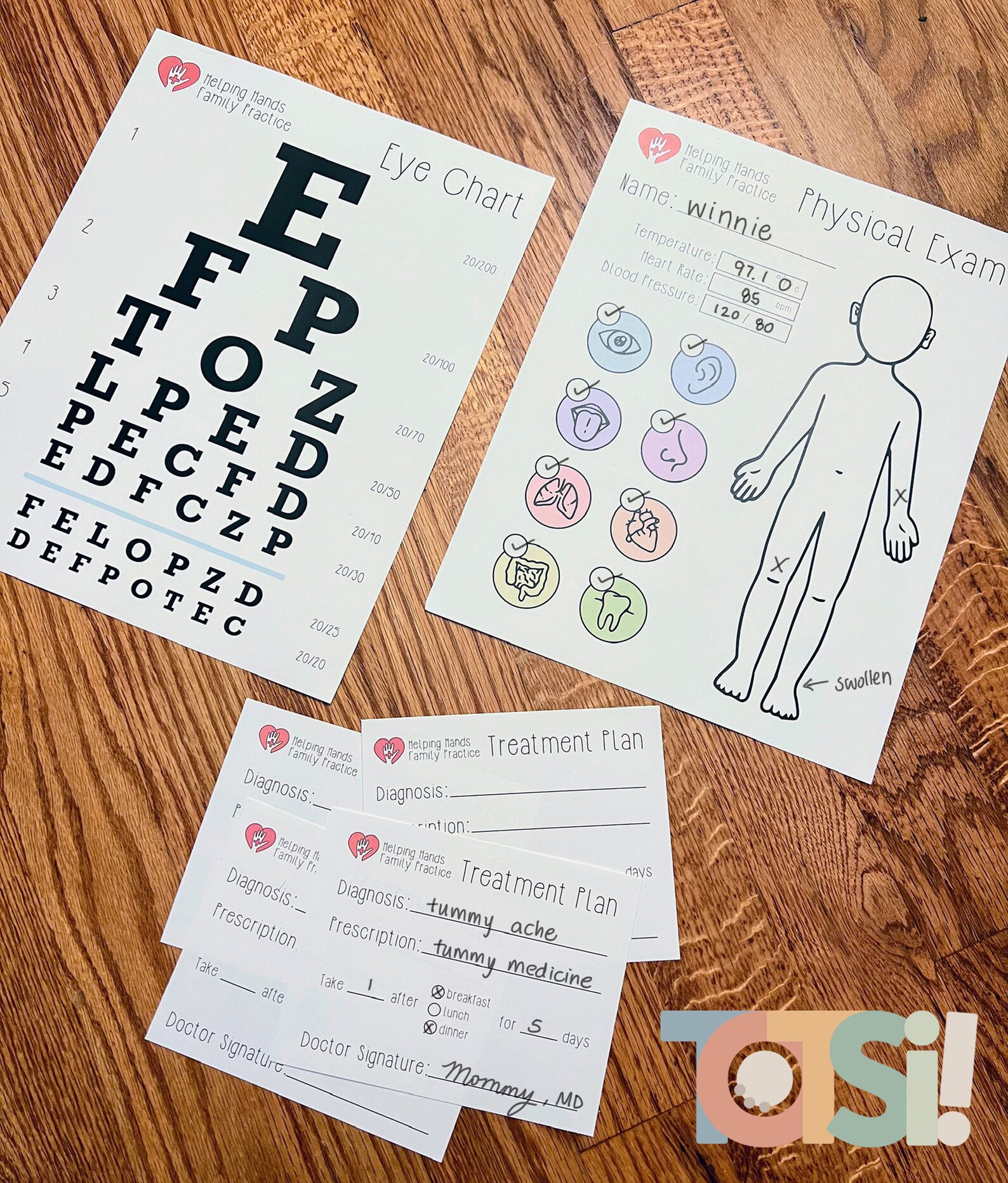 Helping Hands Doctor Form Set INSTANT DOWNLOAD Kids | Etsy