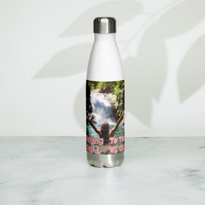 Inspirational Womens Waterfall Stainless Leakproof Water Bottle