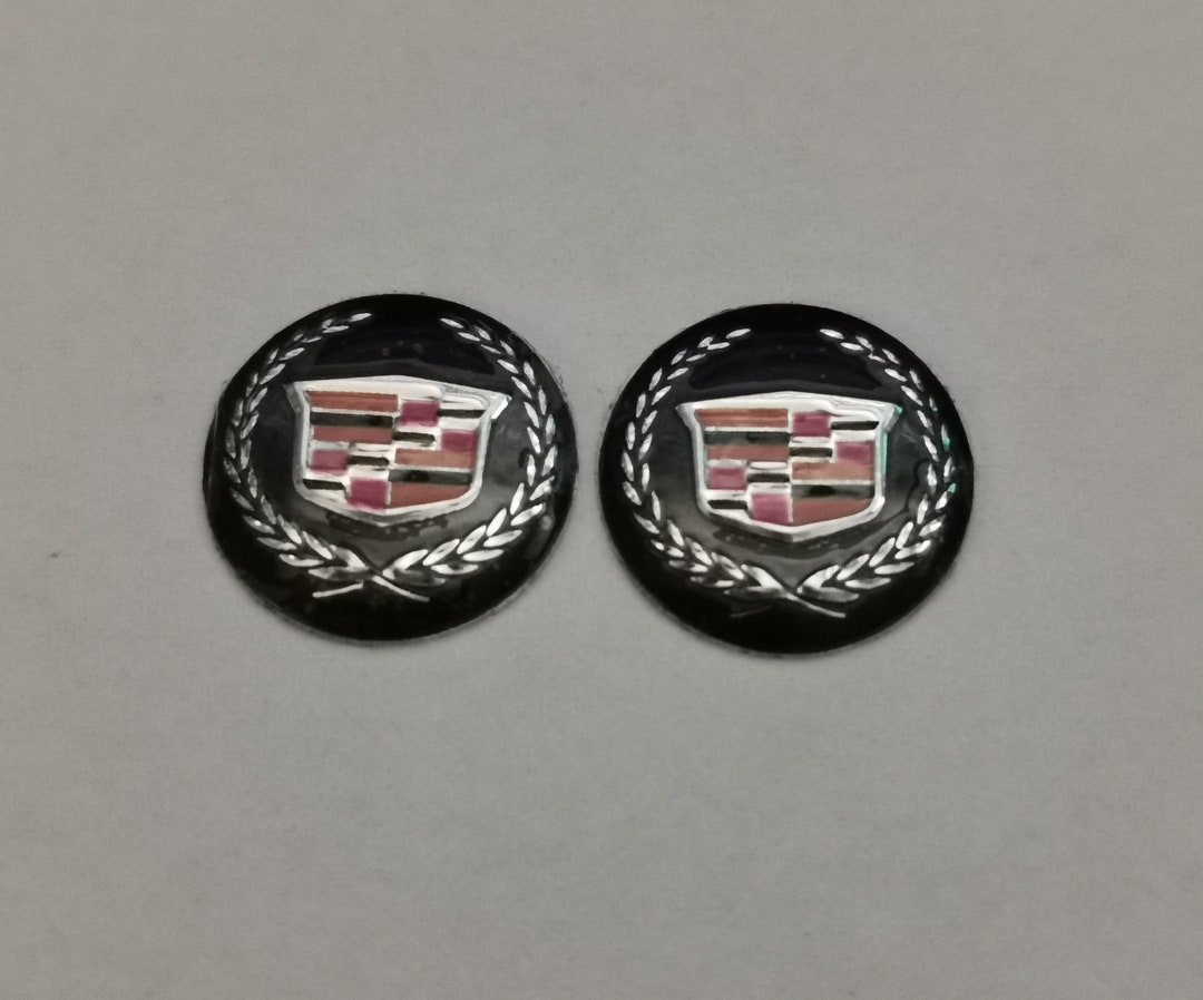 2x 14mm Cadillac Car Key Fob replacement badges stickers emblems