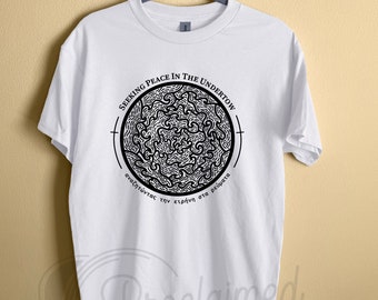Camiseta "Buscando la paz en la resaca" - Vinilo negro gráfico cristiano
