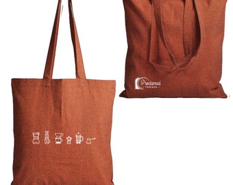 Bolsa de lona reutilizable con métodos de preparación de café