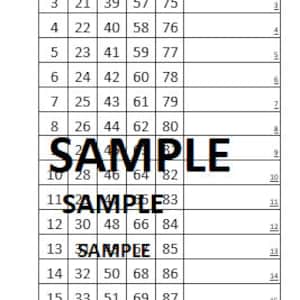 Bingokaarten| Standaard bingobord met 18 lijnen voor linkshandigen|18 lijnen|1-90 ballen| Aangepaste bordspellen