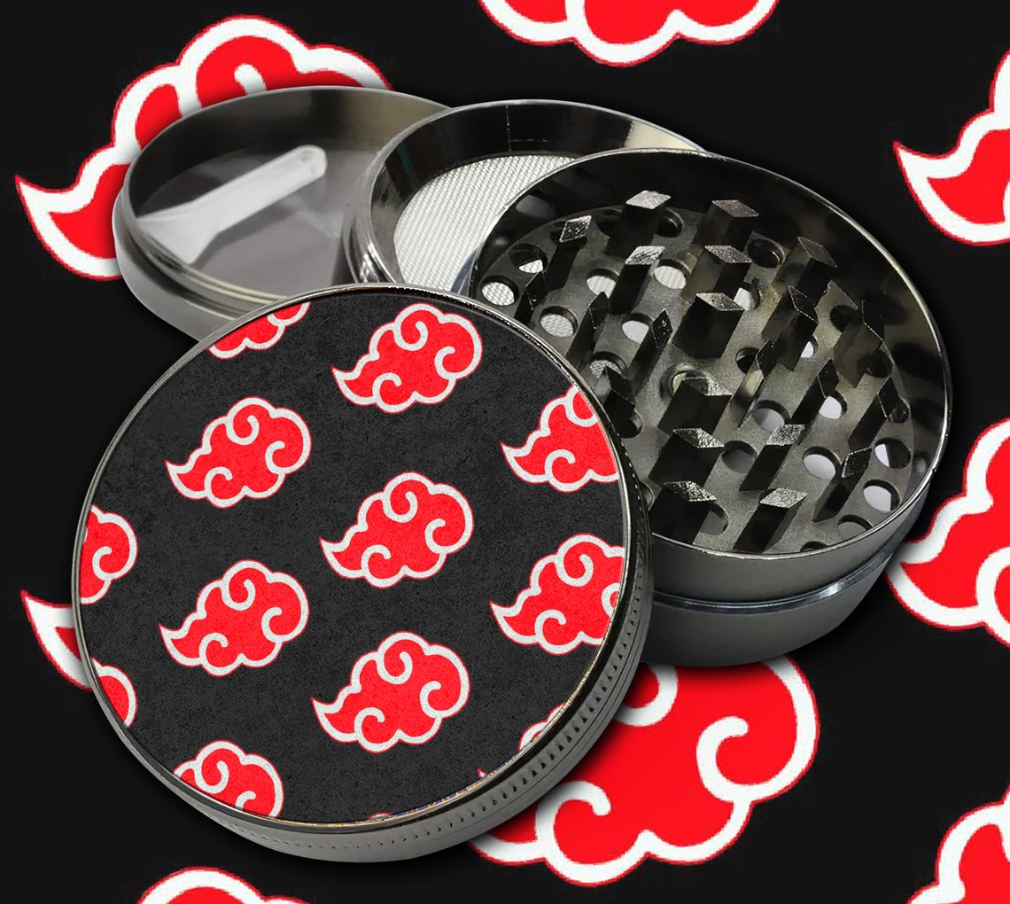 Akatsuki Large Herb Grinder With Kief Catcher Naruto Anime Etsy