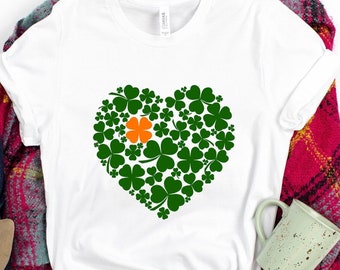 St. Patrick's Day T-Shirt: Shamrock Clover Heart