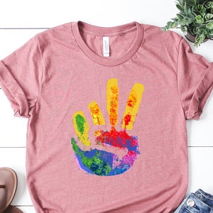 Peace Sign Shirt - Peace T-Shirt - Peace Hand Sign Apparel - Inspirational Tee - World Peace Clothing - Support Ukraine