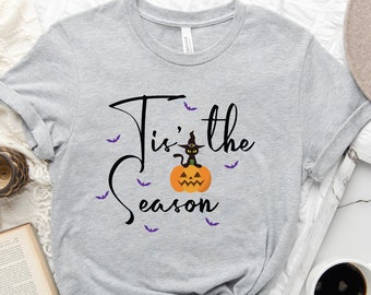 Retro Fall T-shirt: Tis' The Season Pumpkin Halloween Tee