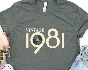 Vintage 1981 T-Shirt: 41st Birthday Gift Tee