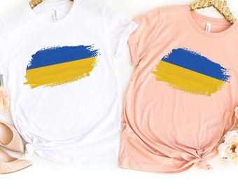Ukraine Flag T Shirt | Ukrainian flag T Shirt Gift, Support Ukraine T-Shirt, Ukrainian Flag Shirt, Peace in Ukraine Shirt