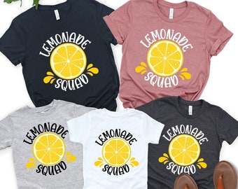 Lemonade Squad Shirts: Summer Matching Trip T-shirts