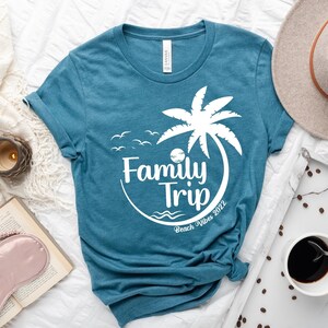 Custom Family Trip Tee Shirt, Matching Friends Vacation Shirt, Family Beach Shirts, Palm Tree Shirts, 2024 Summer Vacation Shirts for Family