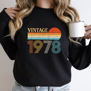 Vintage 1978 Retro Sweatshirt - 44th Birthday Gift