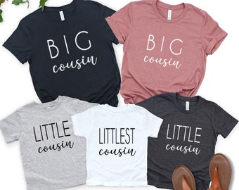 Cousin Crew Shirt, Big Cousin Shirt, Little cousin, Biggest Cousin shirt,Bigger Cousin shirt,Pregnancy Announcement, Baby Announcement Shirt