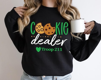 Cookie Dealer Sweatshirt: Custom Troop Number, Girl Camp Trip Shirt