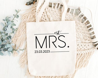 Personalized Mrs. Tote Bag: Bridal Shower Gift