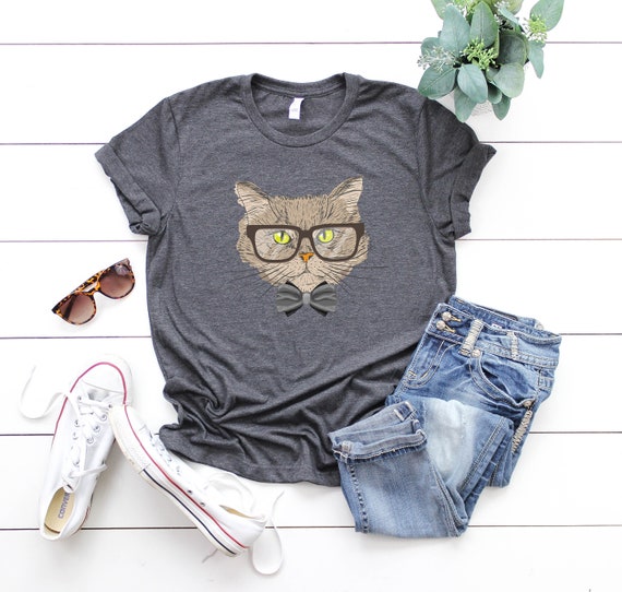 Nerd Cat Shirt, Cat Nerd Glasses T Shirt Nerd Cat Shirt, Cat Nerd Glasses T Shirt