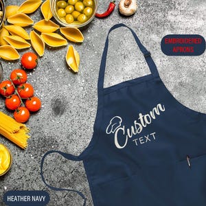 Custom Embroidered Apron: Personalized Kitchen Apron for Women