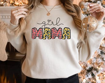 Girl Mama Sweatshirt: Trendy Mom Sweater