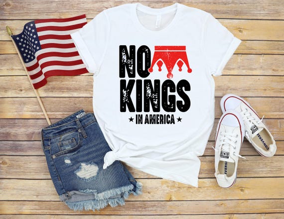 No Kings in America Shirt: Political V-Neck Tee