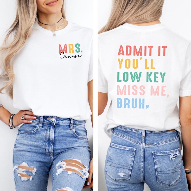 a woman wearing a t - shirt that says, admit it you'll low