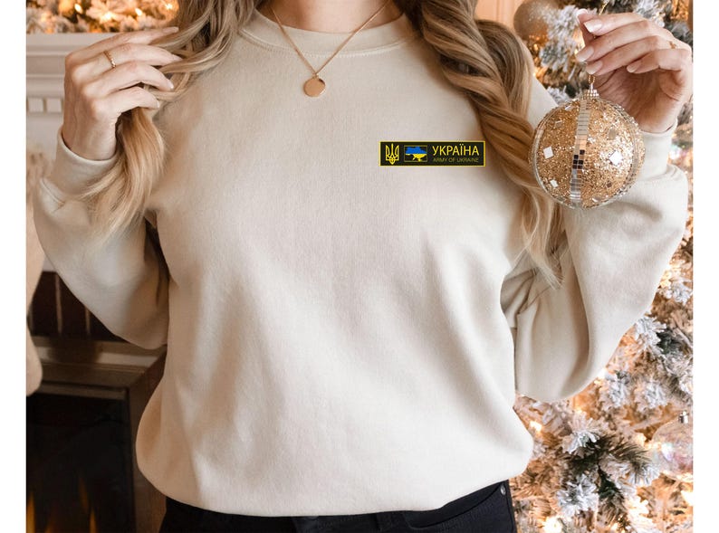 Ukrainian Soldier Sweatshirt and Hoodie, Army Of Ukraine Sweatshirt, Military Sweatshirt, Russia-Ukraine Top, Ukrainian Flag Clothing image 2