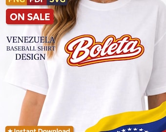 Boleta PNG PDF SVG Baseball Venezuela Beisbol Icon Digital Download Women Shirt Design Clasico Mundial World Baseball Classic Champion