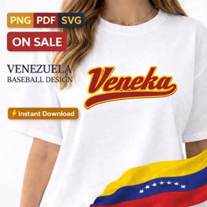 Veneka SVG PNG PDF | Venezuela Baseball Shirt | Clasico Mundial Beisbol | Venezuelan Baseball Tee | Cricut Download | Wbc | Champion | Icono
