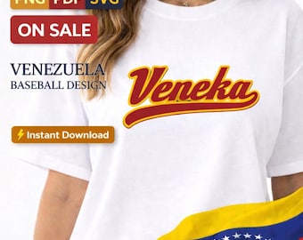 Veneka SVG PNG PDF | Venezuela Baseball Shirt | World Baseball Classic | Venezuelan Baseball Tee | Cricut Download | wbc | Champion | Icon