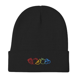 LGBTQ Pride Fruity Embroidered Beanie