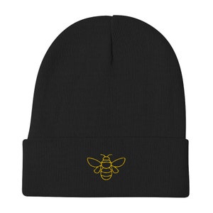 Bee Embroidered Beanie