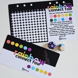Extreme Rainbow Connect 4 | Savings Challenge | Cash Envelope | Rainbow Budgets & Plans