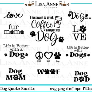 Funny Puppy Quote svg file Instant Download, Silhouette and Cricut, png dxf eps file, Dog Lover Svg, Dog Quotes, Fur Mama svg Mothers Day