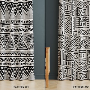 Afrocentric Curtains, Ethnic Theme Window Drapes, African Curtains for Bedroom Room, Bohemian Curtains For Living Room, Luxury Curtains