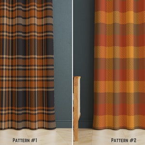 Checked Window Drape, Stylish Decorative Shade for Kitchen, Plaid Living Room Window Coverings, New Home Gift Ideas, Tartan Curtain Models