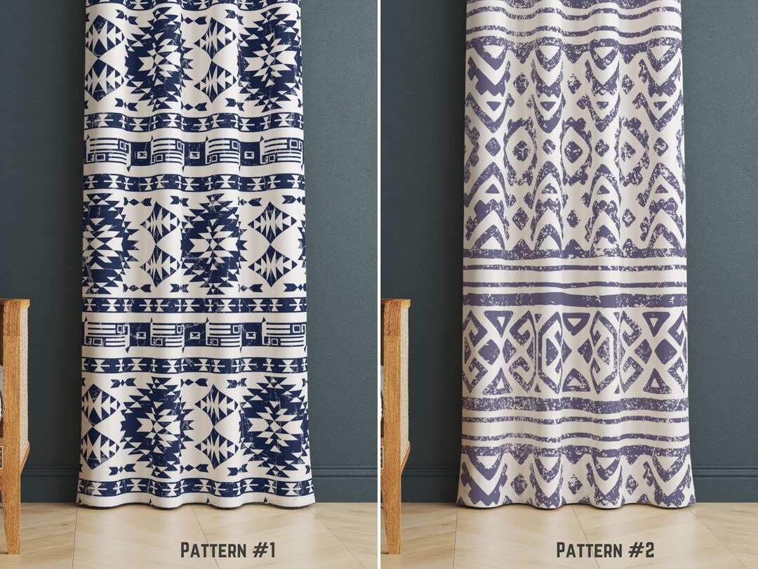 Draped Rugs Southwestern Window Drape, Aztec Design Shade, Bohem Valance, Native ...