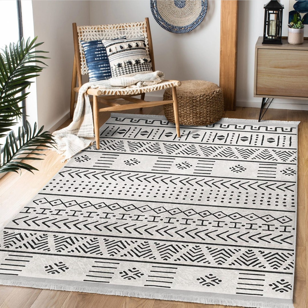 Scandinavian Area Rug Nordic Style Carpet Antislip Etsy Canada
